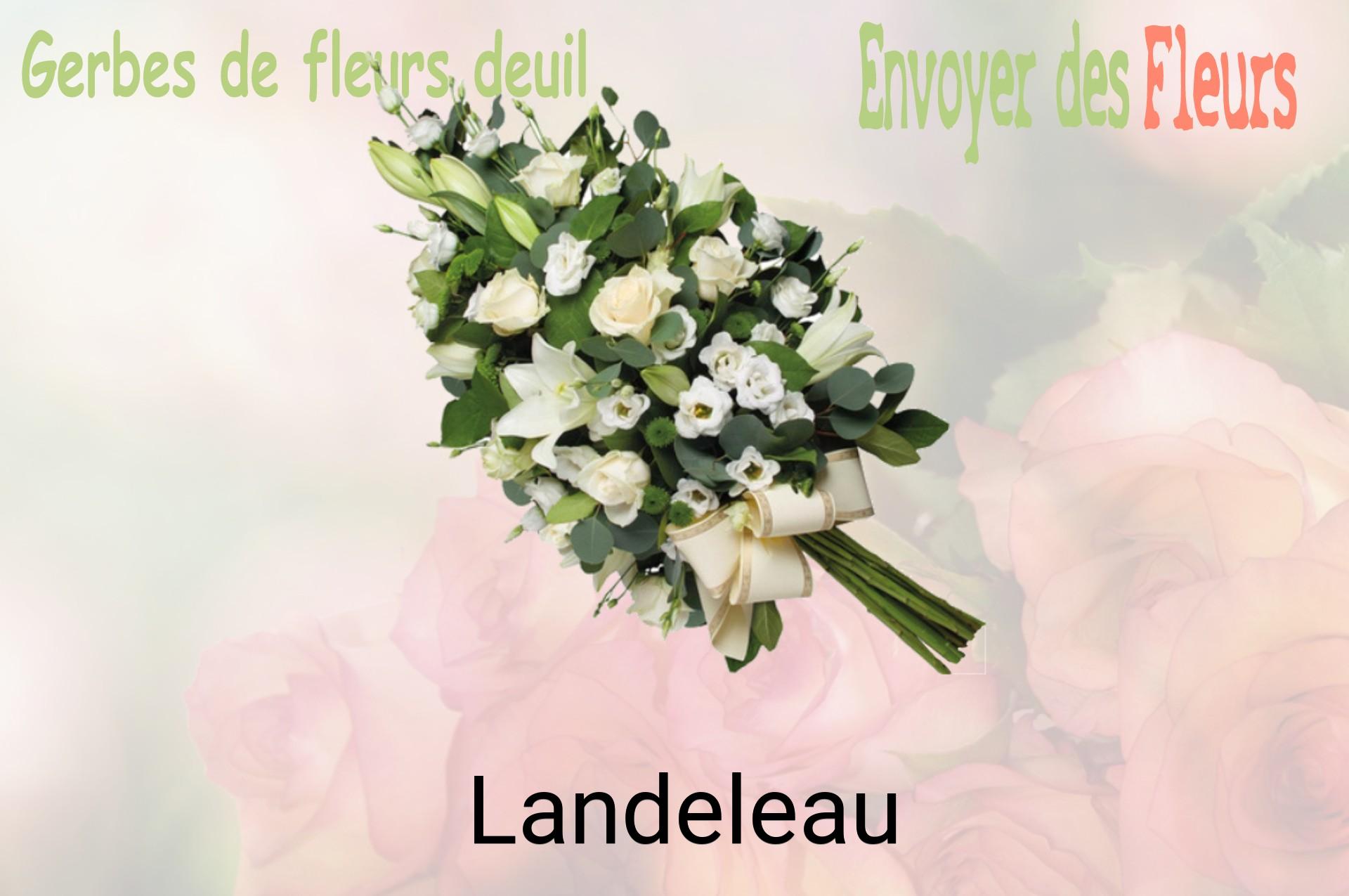 Gerbe de fleurs de deuil livrée à Landeleau